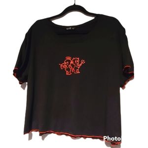 🍁Womens graphic crop top